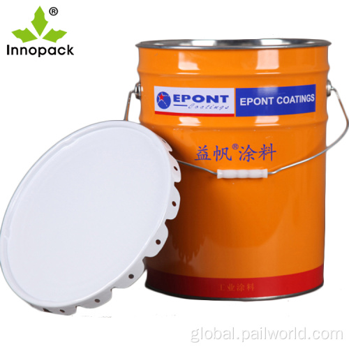 Metal Pail With Lid 5 gallon metal tin bucket with flower lid Manufactory
